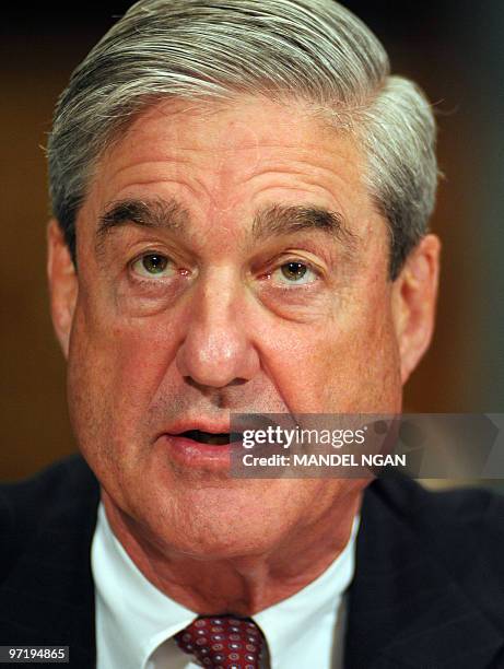 Director Robert Mueller testifies before the Senate Judiciary Committee on the attempted Christmas Day attack on a trans-Atlantic jet bound for...