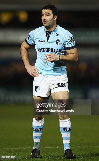 Jeremy Staunton of Leicester Tigers in action during the Guinness Premiership match between Northampton Saints and Leicester Tigers at Franklin...