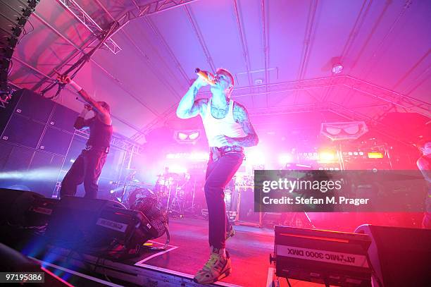 Keith Flint of The Prodigy performing on stage at the Tonhalle on March 6th 2009 in Munich, Germany.