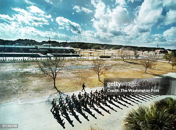 Marines Jahi Chikwendiu/TWP Marine boot camp on Parris Island, SC. ORG XMIT: 118174