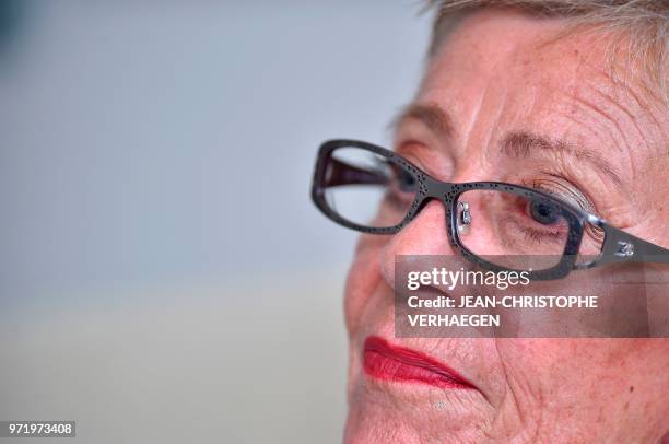 Sylvie Richard who suffers from an incurable form of cancer looks on during an interview on June 1, 2018 in Pont-a-Mousson, eastern France. - Sylvie...