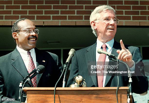 PGBoard We photograph Md. Governor Parris Glendenning and P.G. County Executive Wayne Curry as they preside over a ceremony announcing the new Prince...
