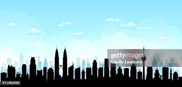 kuala lumpur (all buildings are complete and moveable) - kuala lumpur vector stock illustrations