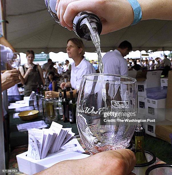 Annual Virginia Wine Festival, this is the 26th Annual Virginia Wine Festival, Great Meadow, The Plains, VA. This is a view of the wine tasting at...