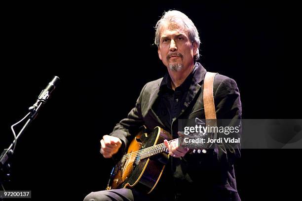 Howe Gelb of Giant Sand performs on stage during Day 1 of Tanned Tin Festival 2010 at Teatro Principal on January 28, 2010 in Castellon de la Plana,...