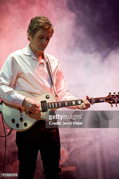 Dean Wareham of Dean and Britta performs on stage during Day 1 of Tanned Tin Festival 2010 at Teatro Principal on January 28, 2010 in Castellon de la...