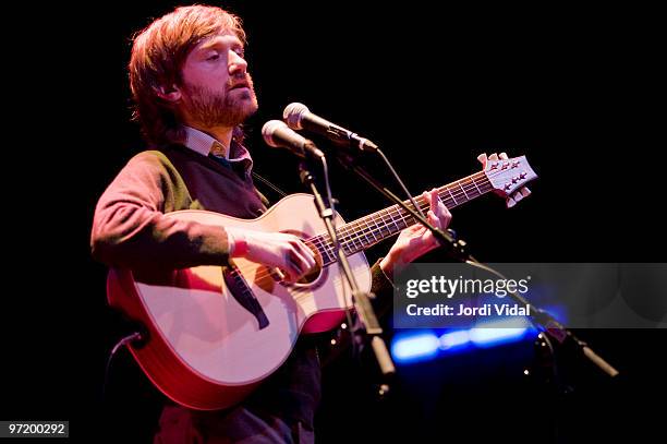 David Thomas Broughton performs on stage during Day 1 of Tanned Tin Festival 2010 at Teatro Principal on January 28, 2010 in Castellon de la Plana,...