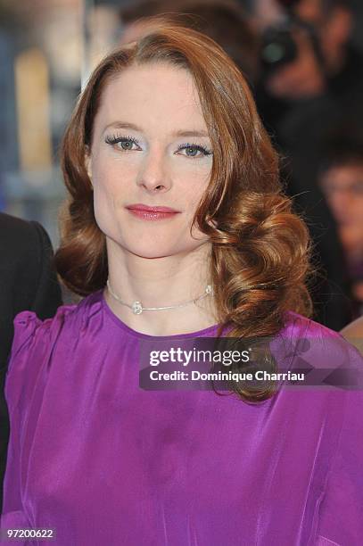 Actress Anne Ratte-Polle attends the 'Shahada' Premiere during day seven of the 60th Berlin International Film Festival at the Berlinale Palast on...