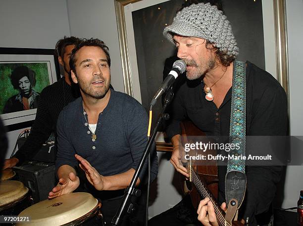 Surfer Dave Rastovich, Actor Jeremy Piven and musician/surfer Donavon Frankenreiter attend Sanuk Presents: An Evening For The Environment and...
