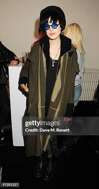 Agyness Deyn attends the MAC VIVA GLAM launch hosted by Sharon Osbourne to promote MAC's latest fundraising range with all proceeds donated to...