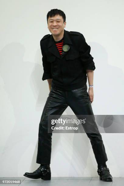 Fashion designer Arashi Yanagawa at the John Lawrence Sullivan show during London Fashion Week Men's June 2018 at the BFC Show Space on June 9, 2018...