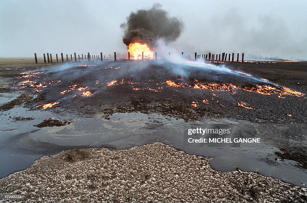 Several blown-out wells damaged by retre