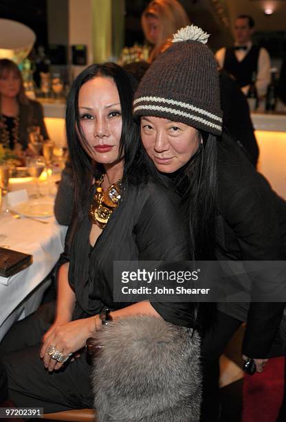 Eva Chow and Vera Wang at the launch of Z SPOKE by Zac Posen hosted by Saks Fifth Avenue at Mr Chow on February 27, 2010 in Beverly Hills, California.