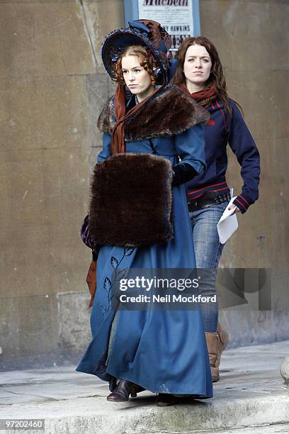 Isla Fisher is sighted on set of 'Burke And Hare' on March 1, 2010 in London, England.