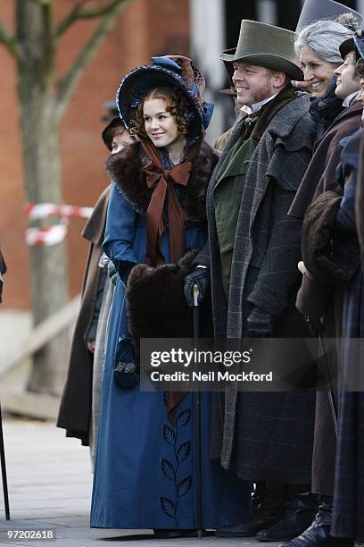 Isla Fisher is sighted on set of 'Burke And Hare' on March 1, 2010 in London, England.