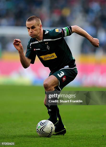 Filip Daems of Monchengladbach in action during the Bundesliga match between Borussia Monchengladbach and SC Freiburg at Borussia Park Stadium on...