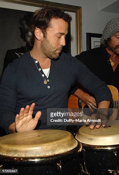 Actor Jeremy Piven attends Sanuk Presents: An Evening For The Environment and launches the Rasta line at the Celebrity Vault on February 27, 2010 in...