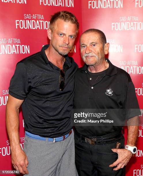 Carmine Giovinazzo and Joe Perci attend SAG-AFTRA Foundation's 9th Annual L.A. Golf Classic benefiting emergency sssistance at Lakeside Golf Club on...
