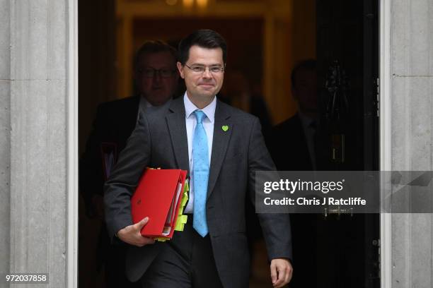 Housing Secretary James Brokenshire leaves following a cabinet meeting at 10 Downing Street on June 12, 2018 in London, England.