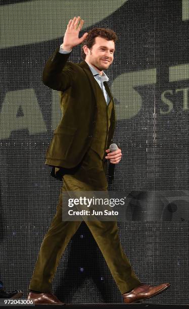 Alden Ehrenreich attends the 'Solo: A Star Wars Story' premier at Roppongi Hills on June 12, 2018 in Tokyo, Japan.