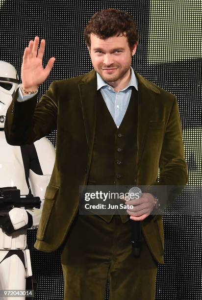 Alden Ehrenreich attends the 'Solo: A Star Wars Story' premier at Roppongi Hills on June 12, 2018 in Tokyo, Japan.