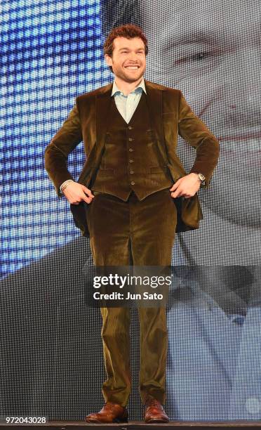 Alden Ehrenreich attends the 'Solo: A Star Wars Story' premier at Roppongi Hills on June 12, 2018 in Tokyo, Japan.