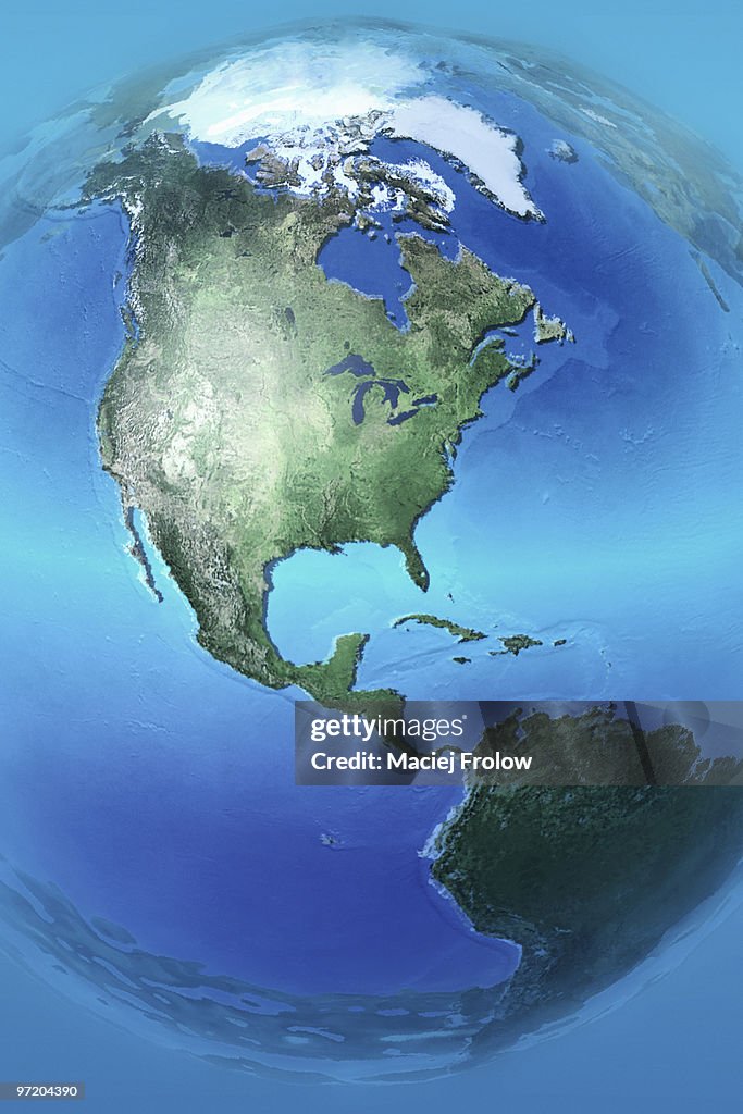Earth as blue water ball