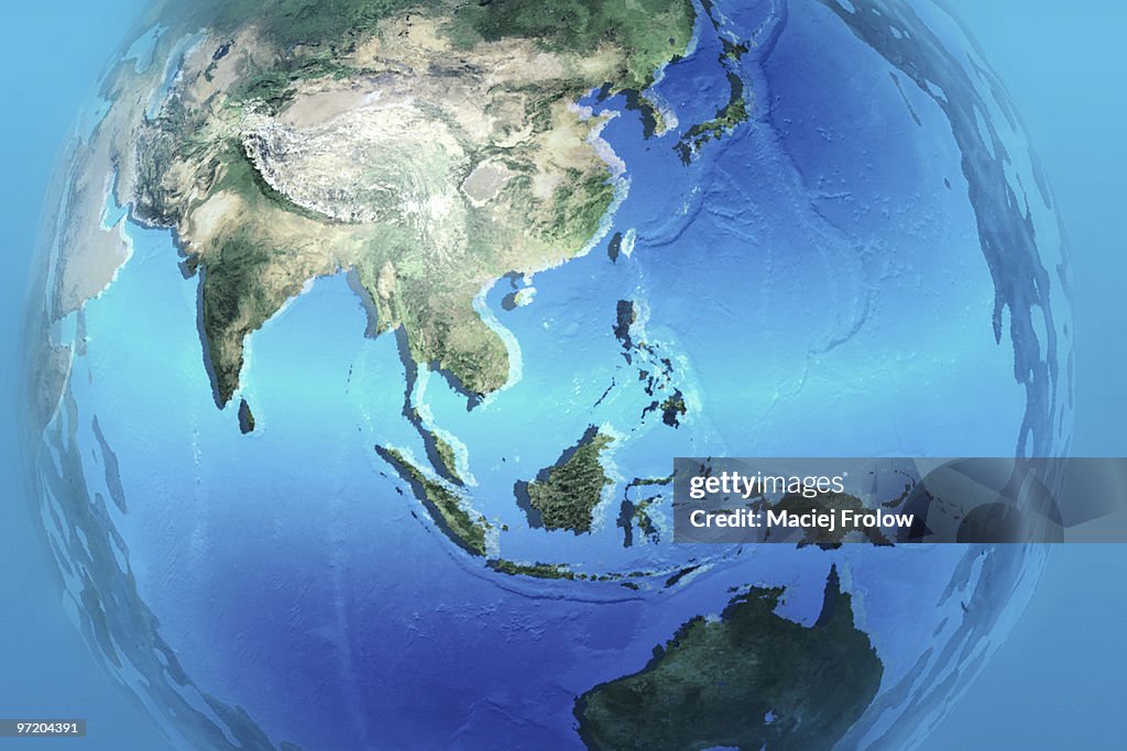 Earth as blue water ball