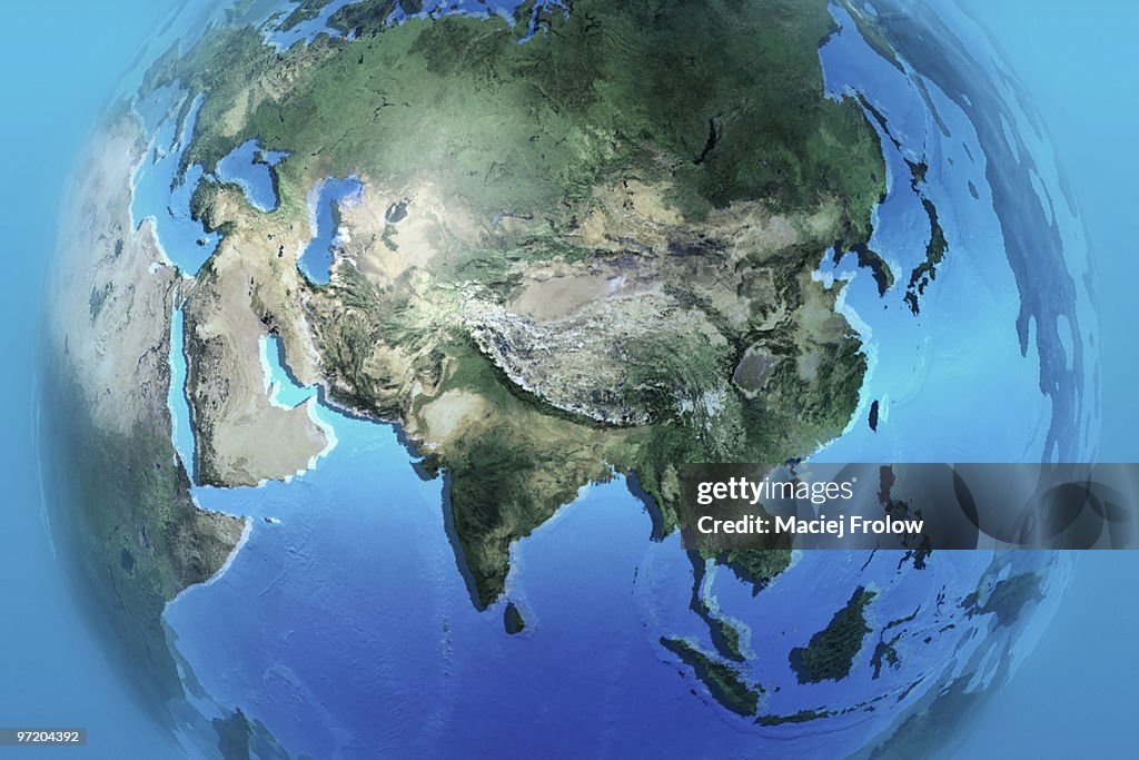 Earth as blue water ball