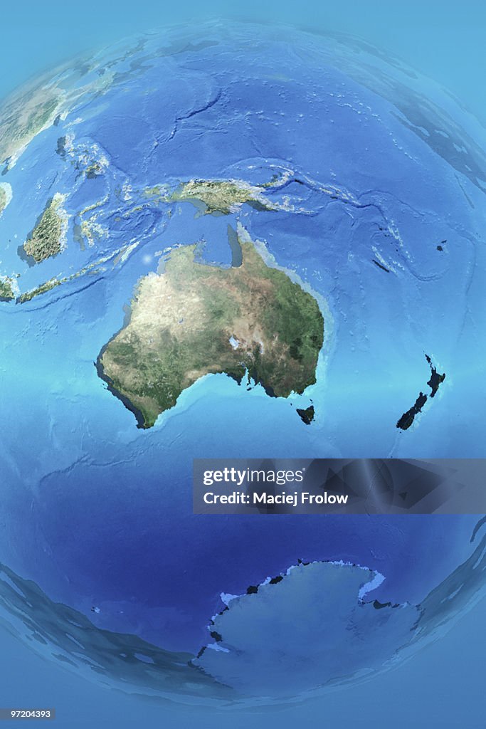 Earth as blue water ball
