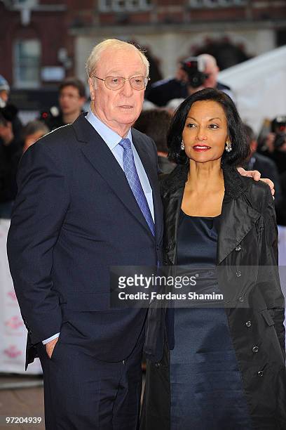 Michael Caine and Shakira Caine attend the Prince's Trust Celebrate Success Awards at Odeon Leicester Square on March 1, 2010 in London, England.