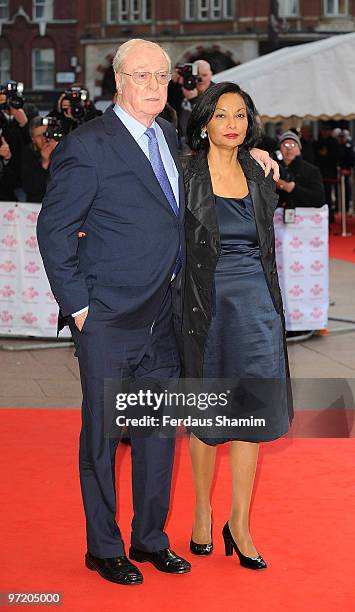 Michael Caine and Shakira Caine attend the Prince's Trust Celebrate Success Awards at Odeon Leicester Square on March 1, 2010 in London, England.