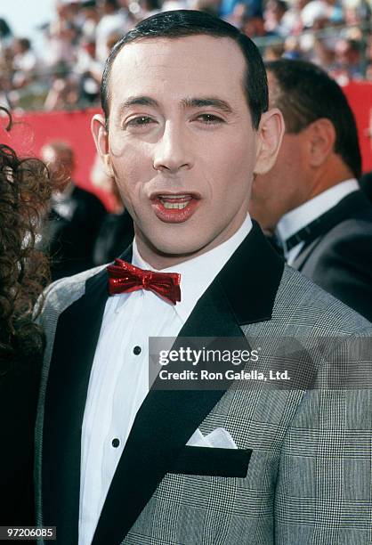 Actor Paul Reubens attending 60th Annual Academy Awards on April 11, 1988 at the Shrine Auditorium in Los Angeles, California.