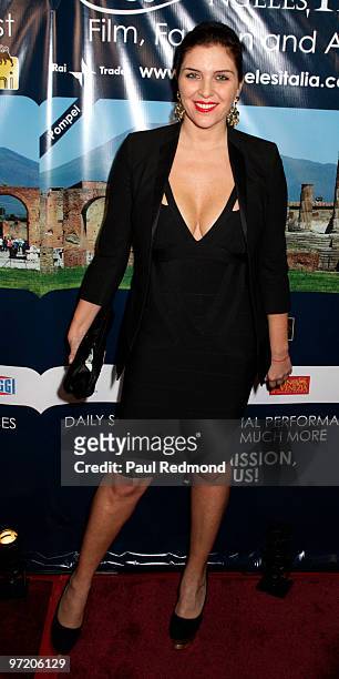 Actress Gisella Marengo attends Italia Film Fashion And Art Festival at Mann Chinese 6 on February 28, 2010 in Los Angeles, California.
