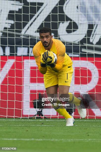 Abdullah Al-Muaiouf of Saudi Arabia in action during the international friendly match between Germany and Saudi Arabia at BayArena on June 8, 2018 in...