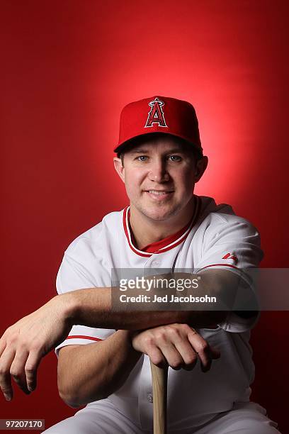 Robb Quinlan of the Los Angeles Angels of Anaheim poses during media photo day at Tempe Diablo Stadium on February 25, 2010 in Tempe, Arizona.