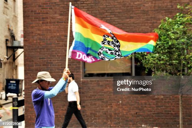 Philadelphia celebrates the 30th Anniversary of Pride Day, celebrating the LGTBQ community, in spite of rain in Philadelphia on June 10, 2018.