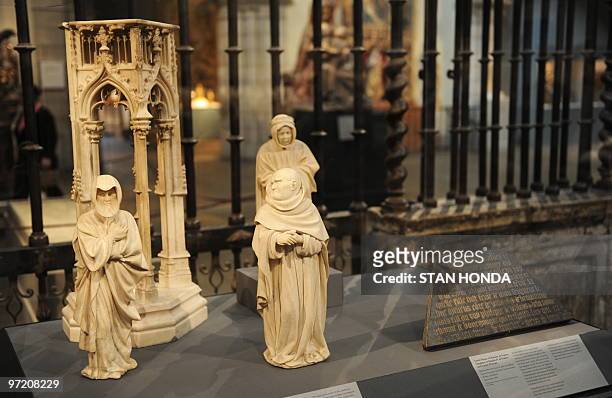 "Mourners from the Tomb of Duke Philip the Bold", "Niche from the Tomb of Duke Philip the Bold" and "Tomb Plaque of Blanche of France, Daughter of...
