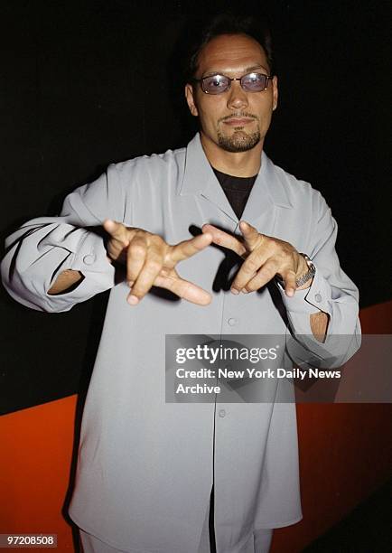 Actor Jimmy Smits makes some moves at party for the movie "Shaft" at Centro-Fly restaurant.