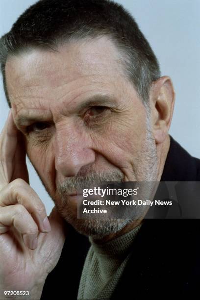 Actor Leonard Nimoy at the Daily News.