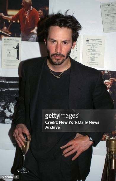Actor Keanu Reeves is on hand for the premiere of the movie "About Schmidt" at the opening of the 40th New York Film Festival in Lincoln Center's...