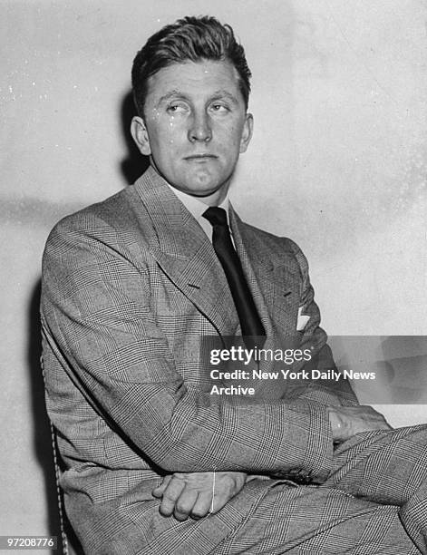 Actor Kirk Douglas in the Daily News color studio.