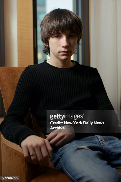 Actor Liam Aiken at the Four Seasons hotel on E. 57th St. He stars in the new film "Lemony Snicket's A Series of Unfortunate Events."