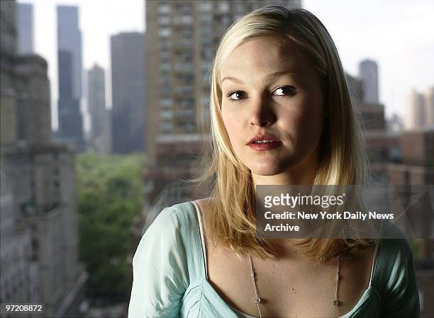 Actress Julia Stiles at the Regency Hotel on Park Ave. Stiles who grew up in SoHo, stars in "The Omen," a remake of the classic 1976 horror film.