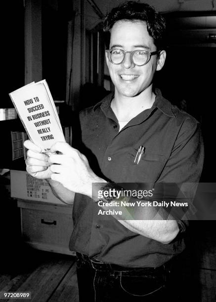 Actor Matthew Broderick rehearsal remake of "How to Succeed in Business Without Really Trying" .