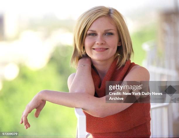 Actress Kirsten Dunst at the Four Seasons Hotel in Los Angeles. She stars in the upcoming movie "crazy/beautiful."