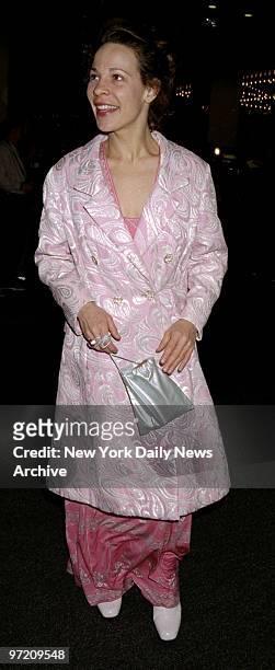 Actress Lili Taylor arrives for the 65th annual New York Film Critics Circle Awards at Windows on the World.