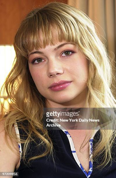 Actress Michelle Williams at the Parker Meridien Hotel on W. 57 St. She's appearing in the movie "Me Without You," due to open here next month.
