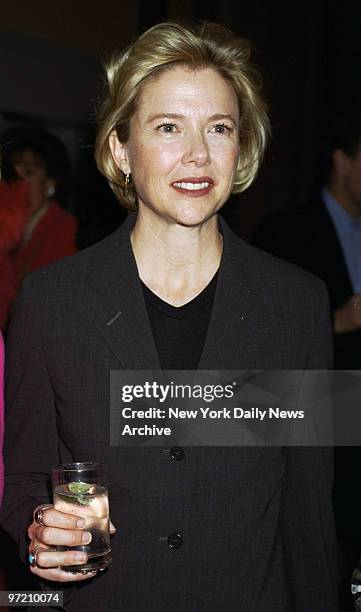 Actress Annette Bening is on hand for the New York Women in Film & Television luncheon at the Hilton Hotel, where she received a Muse award.