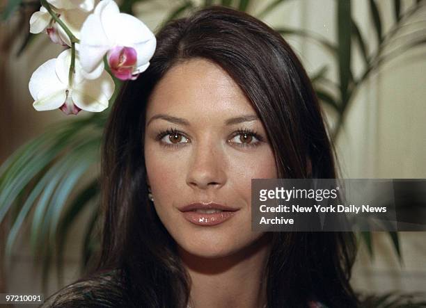 Actress Catherine Zeta-Jones at the St. Regis Hotel. She's starring in the movie "Entrapment."